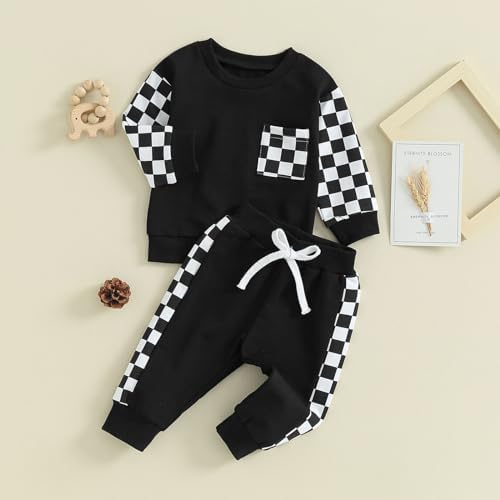 Ursobutegl Color Block Toddler Boys Outfit