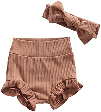 Newborn Boy Girl Ruffle Bloomers Diaper Cover Headband