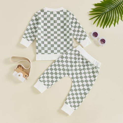 Kuriozud Toddler Boy Winter Sweatsuit Set - Soft Comfy for Fall Winter