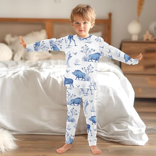 WIFIU Pajama Set Long Sleeve Top and Pants 1