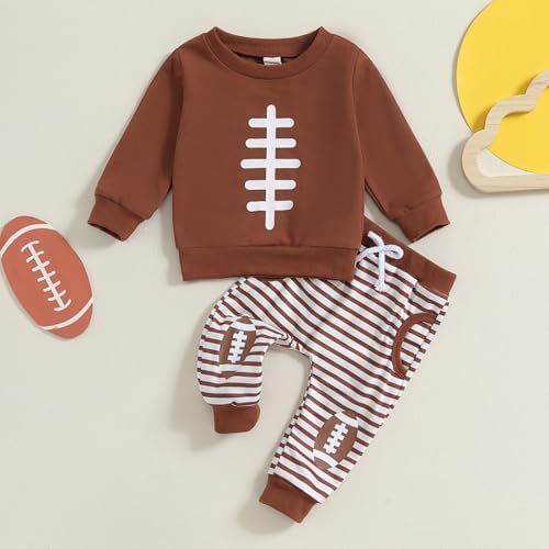 Football Outfit for Baby Boy - Soft Sweatshirt and Pants Set