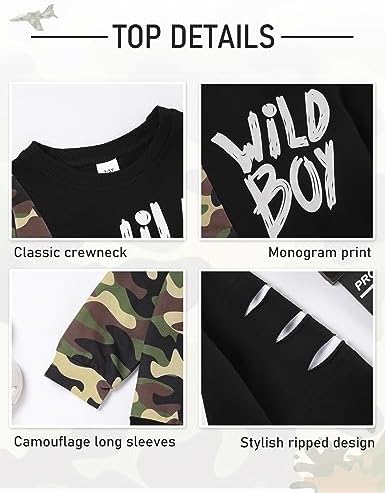 AMAZING Toddler Boy Clothes Sleeve Tops Pants Set for Fall More