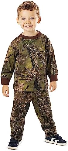 TrailCrest by Treel Toddler Cotton Camo T-Shirt and Pants Set