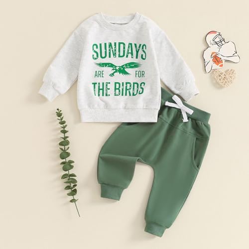 Baorji Toddler Fall Outfit Set with Eagle Letter Print