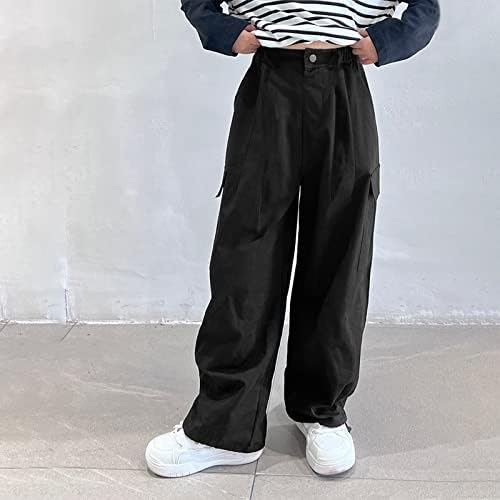 Trendy Wide-Leg Cargo Pants for Kids 4-14