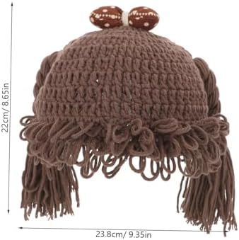 Veemoon Handmade Baby Knitted Winter Warm Braided Hat for Girls