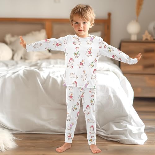WIFIU Pajama Sets for Kids Soft Cotton Spandex Sleepwear Ages 18M-8Y