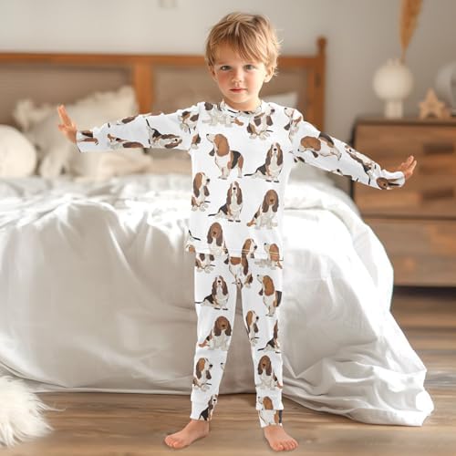 WIFIU Pajama Set - Soft Cotton Spandex Sleepwear for Kids 18M-8Y