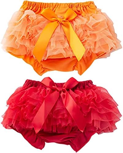 2 Pack Toddler Girls Bloomers with Ruffle and Bowknot Design