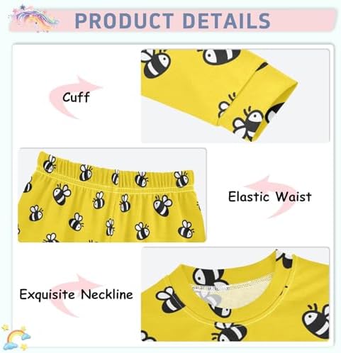 WIFIU Pajama Set Long Sleeve 2 Piece for Kids 18M-8Y