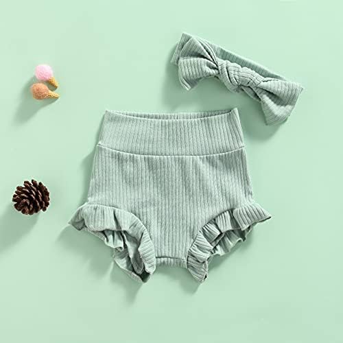 Uobettsly Newborn Boy Girl Ruffle Bloomers Set