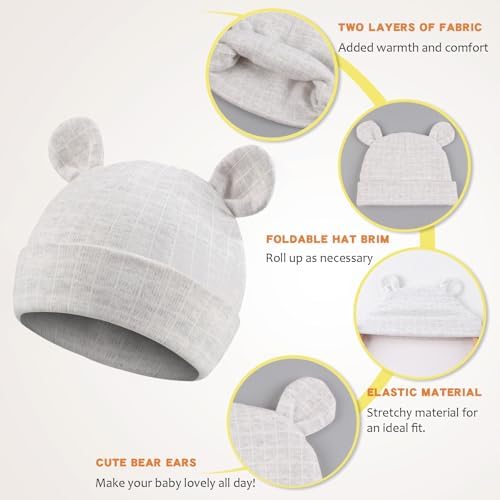 JANGANNSA Cute Rabbit Infant Beanie Spring Newborn