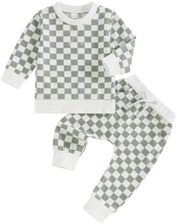 Kuriozud Toddler Boy Winter Sweatsuit Set - Soft Comfy for Fall Winter