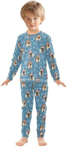 WIFIU Pajama Sets - Soft Cotton Long Sleeves Size 18M-8Y