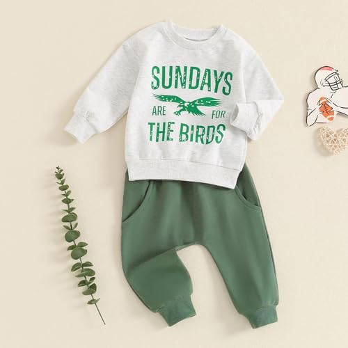 Baorji Toddler Fall Outfit Set with Eagle Letter Print