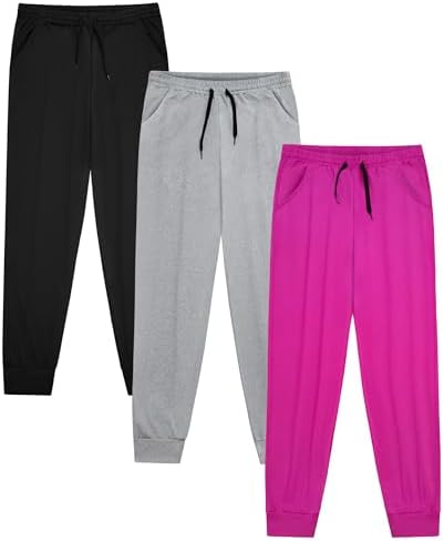 VOGRYE 3-Pack Dry-Fit Jogger for Girls