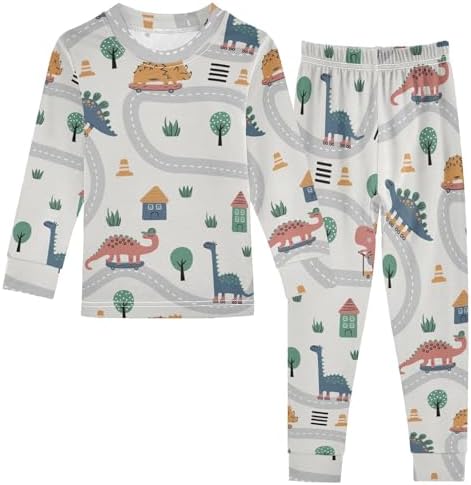 WIFIU Soft Cotton Pajama Set for Kids 18M-8Y