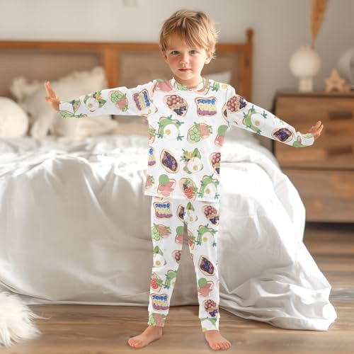 Cute Long Sleeve Pajama Set for Girls Soft and Warm Sleepwear