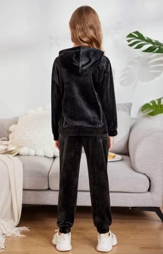 Perfect 2-Piece Girls athletic tracksuit set Velour Hoodies Joggers