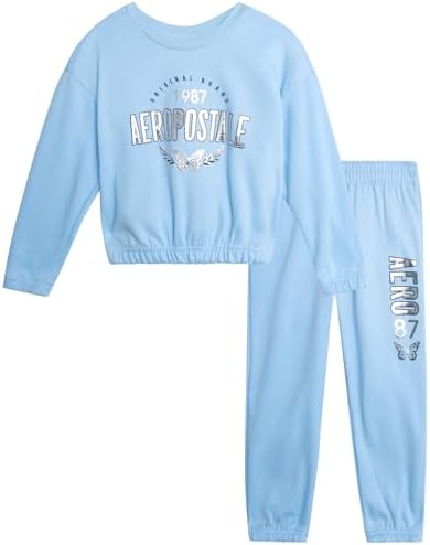 AEROPOSTALE Girls Cozy Fleece sweatshirt joggers set Perfect for every day