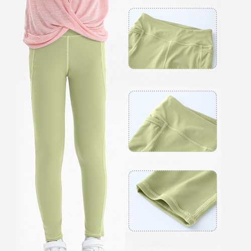 Quick-Dry Gymnastics Leggings Girls Performance Training Pants