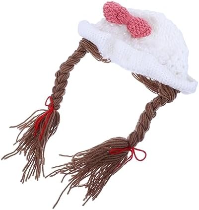 SOIMISS Woolen Bowknot Hat for Newborn Boys Girls