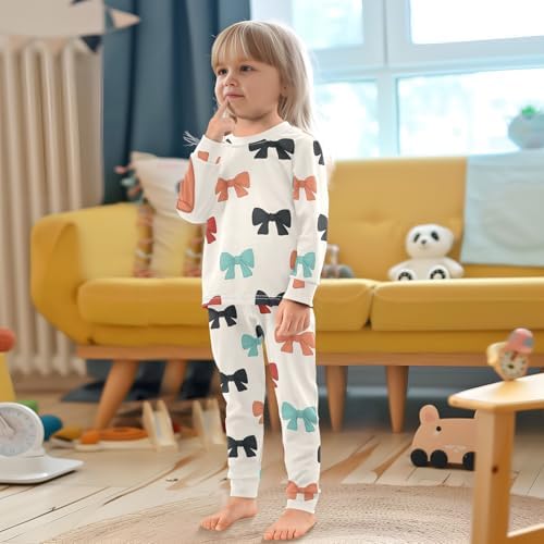 WIFIU Soft Cotton Pajama Set for Girls 18M-8Y