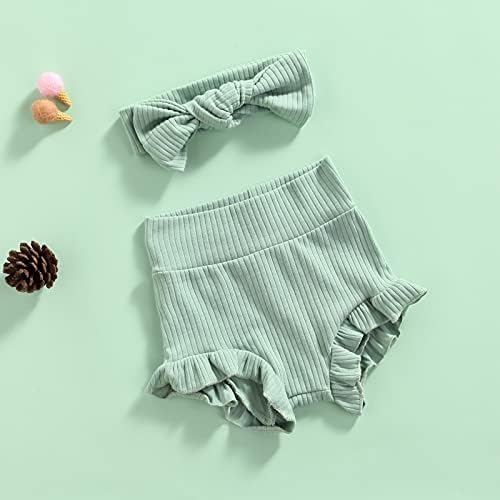 Uobettsly Newborn Boy Girl Ruffle Bloomers Set