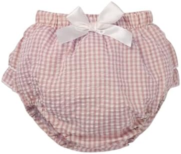 Yartina Infant Baby Ruffled Plaid Diaper Cover Shorts