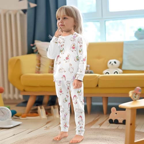WIFIU Pajama Sets for Kids Soft Cotton Spandex Sleepwear Ages 18M-8Y