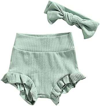 Uobettsly Newborn Boy Girl Ruffle Bloomers Set