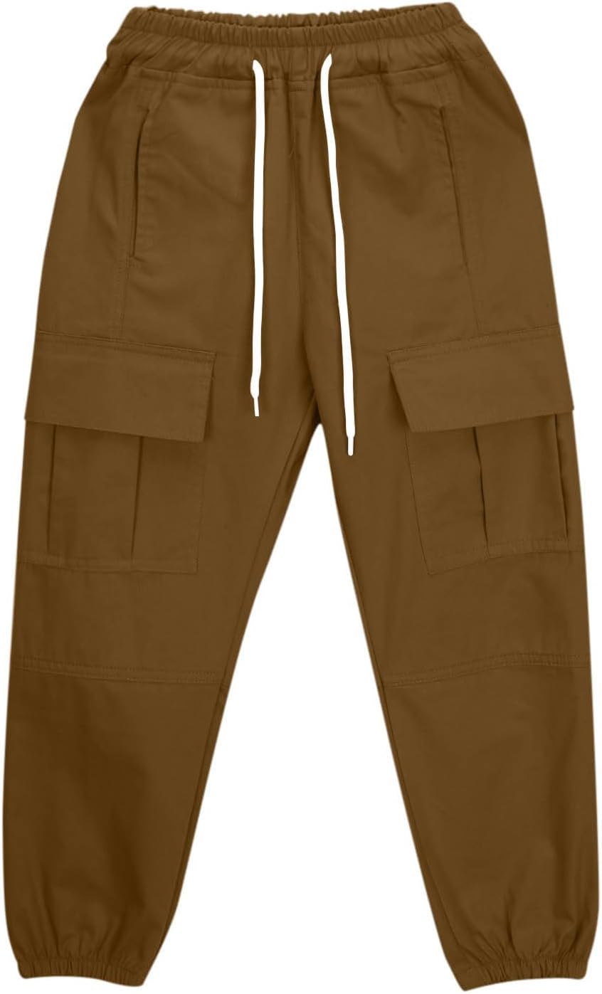 Generic Trendy Cargo Pants for Girls Elastic