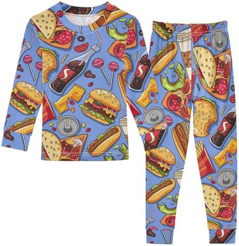 WIFIU Kids Pajama Set Long Sleeve 2 Piece