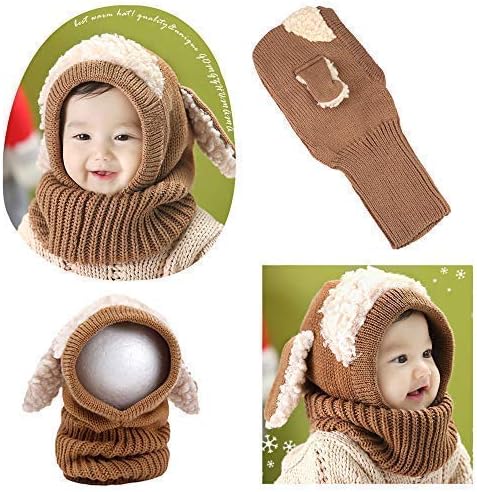 Woolen Earflap Hood Warm Skull Cap for Babies