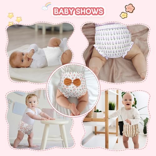 4Pcs Ruffle Cute Cotton Baby Diaper Travel Bloomers