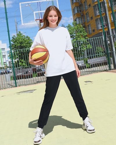 Auranso Quick-Dry Athletic Pants for Girls with Pockets and Drawstring
