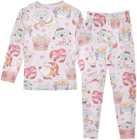 WIFIU Pajama Set Long Sleeve Sleepwear for Kids 18M-8Y