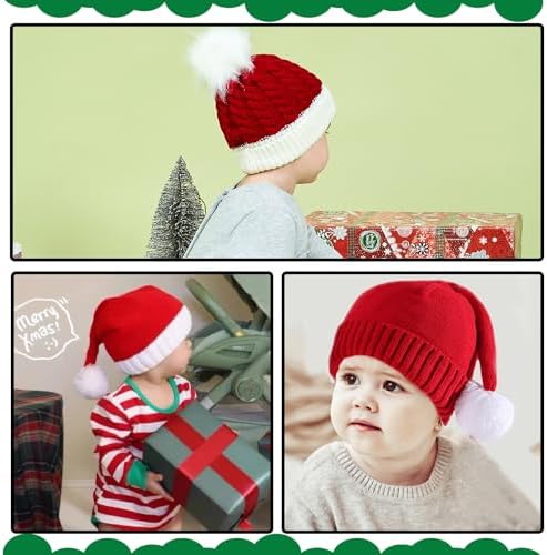 Ypser Infant Baby Knitted Beanie Crochet Cap Christmas Deer Hat with Bow