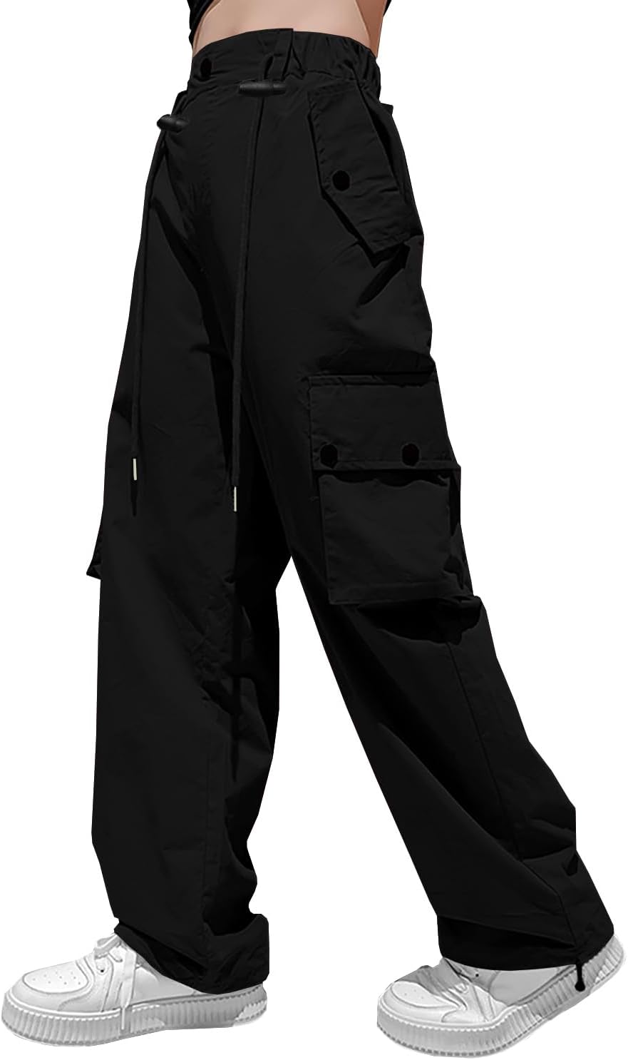 Y2K Cargo Parachute Pants for Girls 5-14