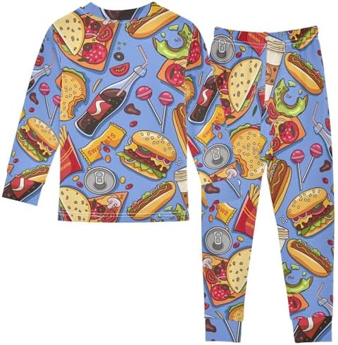 WIFIU Kids Pajama Set Long Sleeve 2 Piece