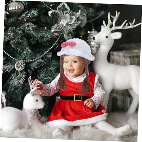 Stylish Knitted Bowknot Hat for Newborn Girls