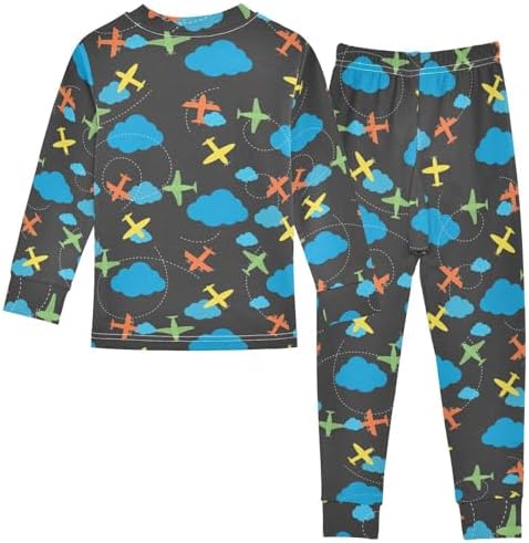 WIFIU Soft Cotton 2 Piece Pajama Set for Kids 18M-8Y 1