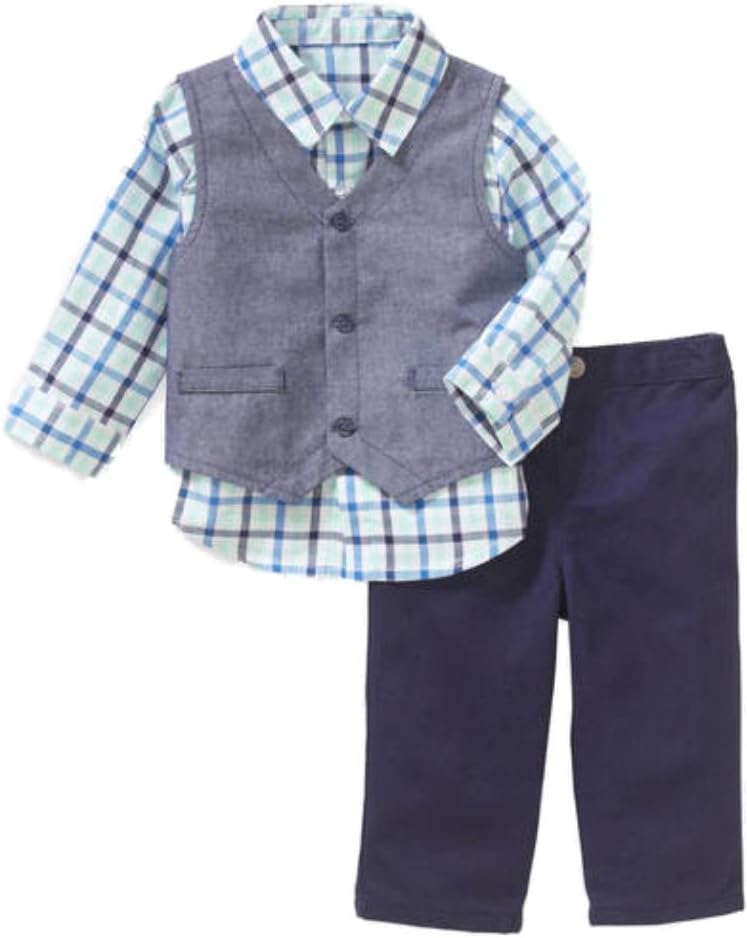 George - Boys Blue Plaid Outfit