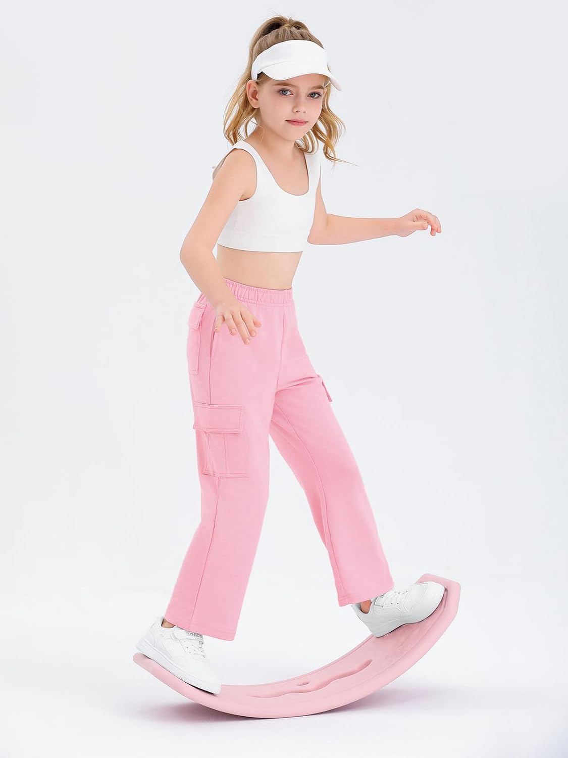 Wide Straight Leg Cargo Pants for Girls and Kids 5-14