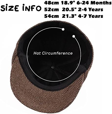 JANGANNSA Toddler Boys Newsboy Cap