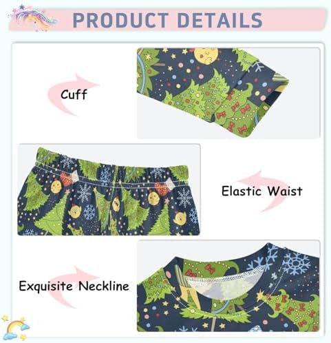 WIFIU Pajama Sets - 2-Piece Long Sleeve Top Pants