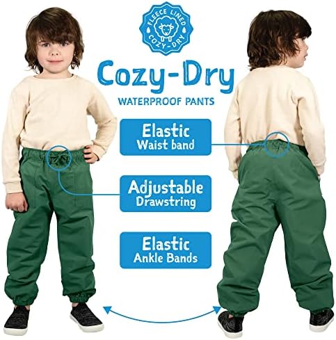 JAN JUL Waterproof Study Rain Pants Kids Clemence with Fleece Liner