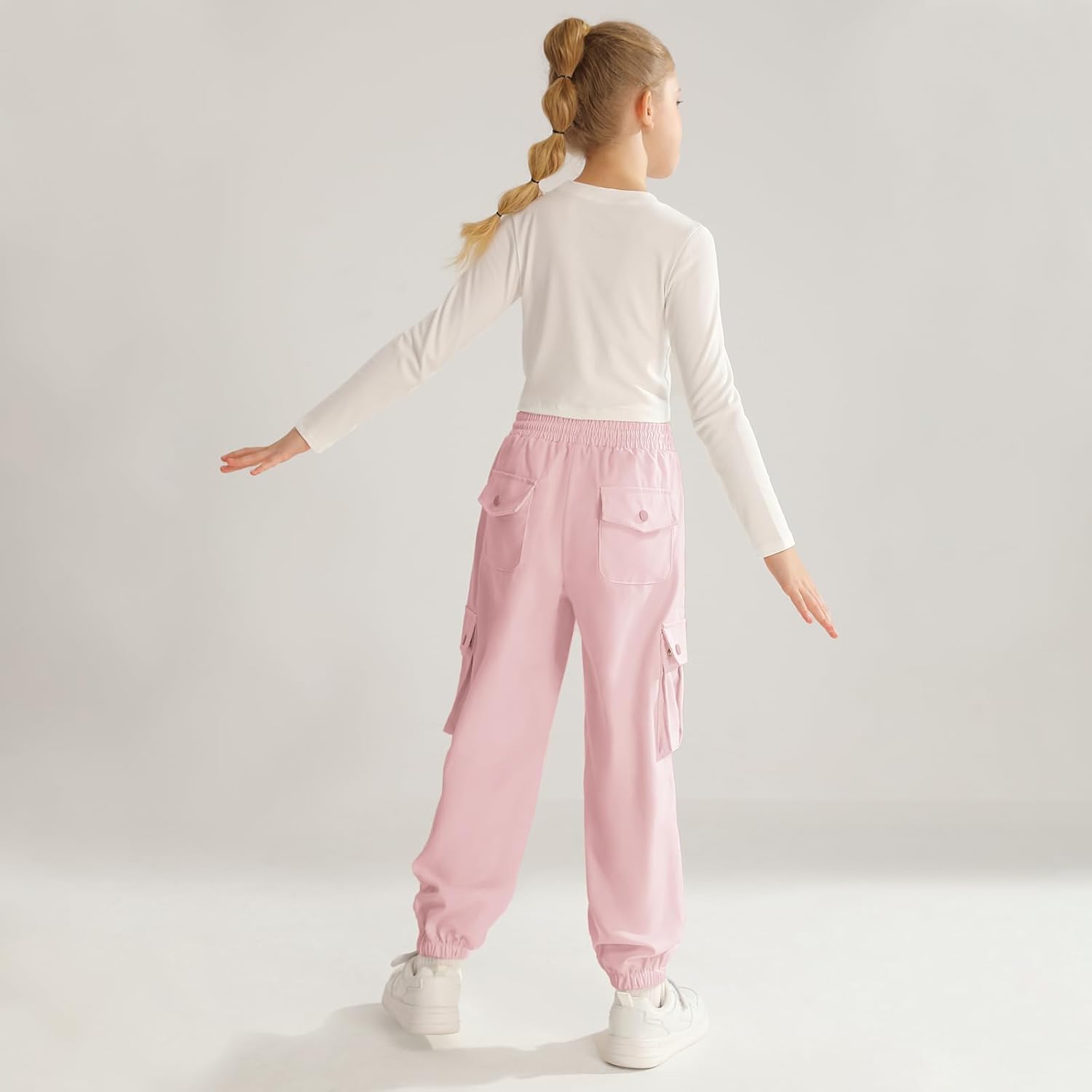 Ninobebe Girls Cargo Jogger Pants