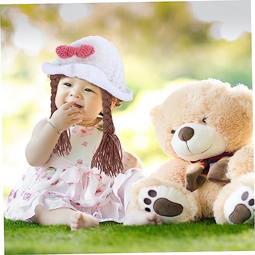 Stylish Knitted Bowknot Hat for Newborn Girls