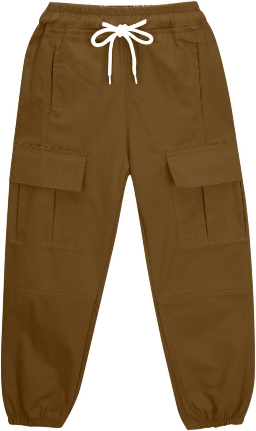 Generic Trendy Cargo Pants for Girls Elastic